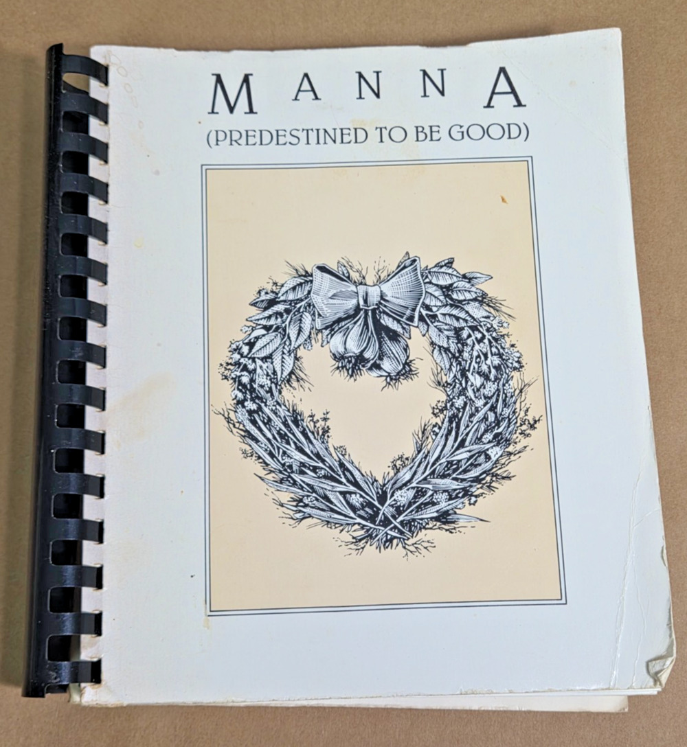 Vintage 1980s MANNA: Predestined to be Good Church Cookbook Mobile Alabama AL